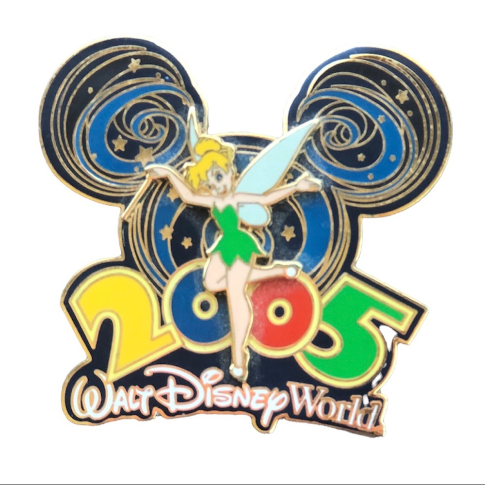 Collectors Walt Disney World 2005 Tinker Bell on Mickey Blue Yellow Red Green